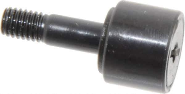 Accurate Bushing - 1/2" Roller Diam x 3/8" Width, 0.19" Stud Diam x 5/8" Length, Stud Cam Follower - Steel, 1/4" Thread Length, 10-32 Thread, 1" OAL, 970 Lb Dynamic Cap, 720 Lb Static Cap - USA Tool & Supply