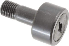 Accurate Bushing - 7/8" Roller Diam x 1/2" Width, 3/8" Stud Diam x 7/8" Length, Stud Cam Follower - Steel, 3/8" Thread Length, 3/8-24 Thread, 1-3/8" OAL, 2,140 Lb Dynamic Cap, 2,260 Lb Static Cap - USA Tool & Supply