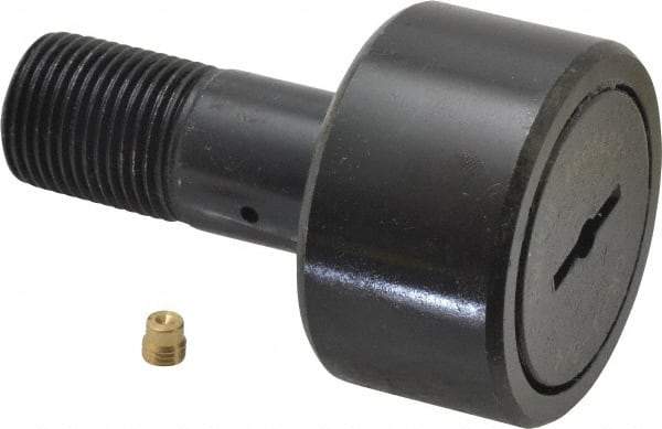 Accurate Bushing - 1-3/4" Roller Diam x 1" Width, 3/4" Stud Diam x 1-3/4" Length, Stud Cam Follower - Steel, 7/8" Thread Length, 3/4-16 Thread, 2-3/4" OAL, 7,870 Lb Dynamic Cap, 7,950 Lb Static Cap - USA Tool & Supply