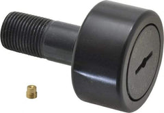 Accurate Bushing - 1-7/8" Roller Diam x 1" Width, 3/4" Stud Diam x 1-3/4" Length, Stud Cam Follower - Steel, 7/8" Thread Length, 3/4-16 Thread, 2-3/4" OAL, 7,870 Lb Dynamic Cap, 7,950 Lb Static Cap - USA Tool & Supply