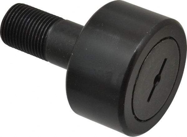 Accurate Bushing - 2-1/4" Roller Diam x 1-1/4" Width, 7/8" Stud Diam x 2" Length, Stud Cam Follower - Steel, 1" Thread Length, 7/8-14 Thread, 3-1/4" OAL, 10,370 Lb Dynamic Cap, 10,700 Lb Static Cap - USA Tool & Supply