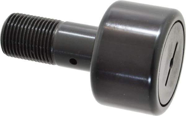 Accurate Bushing - 2" Roller Diam x 1-1/4" Width, 7/8" Stud Diam x 2" Length, Stud Cam Follower - Steel, 1" Thread Length, 7/8-14 Thread, 3-1/4" OAL, 10,370 Lb Dynamic Cap, 10,700 Lb Static Cap - USA Tool & Supply