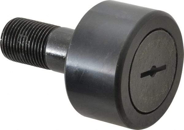 Accurate Bushing - 2-1/4" Roller Diam x 1-1/4" Width, 7/8" Stud Diam x 2" Length, Stud Cam Follower - Steel, 1" Thread Length, 7/8-14 Thread, 3-1/4" OAL, 10,370 Lb Dynamic Cap, 10,700 Lb Static Cap - USA Tool & Supply