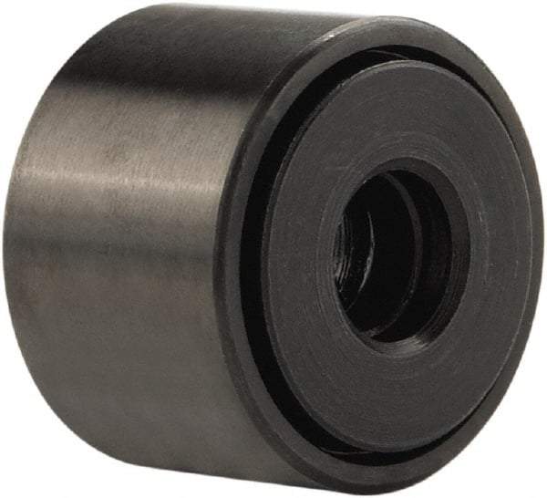 Accurate Bushing - 5/8" Bore, 2" Roller Diam x 1-1/4" Roller Width, Stainless Steel Yoke Cam Follower - 5,660 Lb Dynamic Load Capacity, 1-5/16" Overall Width - USA Tool & Supply