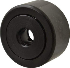 Accurate Bushing - 5/8" Bore, 2-1/4" Roller Diam x 1-1/4" Roller Width, Steel Yoke Cam Follower - 10,370 Lb Dynamic Load Capacity, 1-5/16" Overall Width - USA Tool & Supply