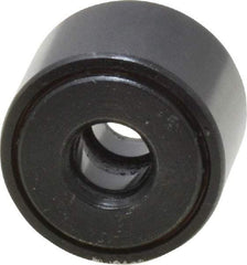 Accurate Bushing - 1/4" Bore, 3/4" Roller Diam x 1/2" Roller Width, Steel Yoke Cam Follower - 2,140 Lb Dynamic Load Capacity, 9/16" Overall Width - USA Tool & Supply