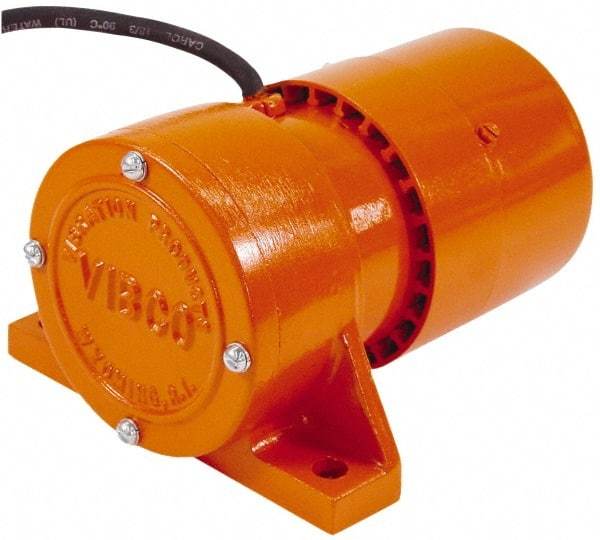 Vibco - 1 Phase, 1.4 Amp, 115 Volt, 7-1/2" Long, Electric Vibrators - 0 to 40 Lbs. Force, 45 Decibels - USA Tool & Supply