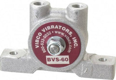 Vibco - 20 Lb. Force, 4 Cubic Feet per Minute, 12,000 RPM, 66 Decibel, Pneumatic Vibrator - 3-7/8" Long x 1-3/16" Wide x 2-3/8" High, 1/8 Port Inlet, 1/8 Port Outlet - USA Tool & Supply