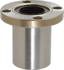 Value Collection - 1" ID, Round Flanged Single Linear Bearing - 1-9/16" OD - USA Tool & Supply