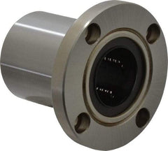 Value Collection - 1-1/4" ID, Round Flanged Single Linear Bearing - 2" OD - USA Tool & Supply