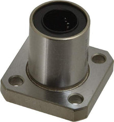 Value Collection - 1/2" ID, Square Flanged Single Linear Bearing - 7/8" OD - USA Tool & Supply