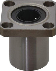 Value Collection - 5/8" ID, Square Flanged Single Linear Bearing - 1-1/8" OD - USA Tool & Supply
