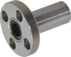 Value Collection - 3/8" ID, Round Flanged Double Linear Bearing - 5/8" OD - USA Tool & Supply