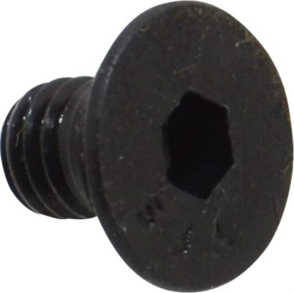 Value Collection - #10-32 UNF Hex Socket Drive, 82° Flat Screw - Alloy Steel, Black Oxide Finish, Fully Threaded, 5/16" OAL - USA Tool & Supply