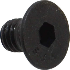 Value Collection - #10-32 UNF Hex Socket Drive, 82° Flat Screw - Alloy Steel, Black Oxide Finish, Fully Threaded, 5/16" OAL - USA Tool & Supply