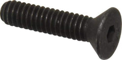 Value Collection - 1/4-20 UNC Hex Socket Drive, 82° Flat Screw - Alloy Steel, Black Oxide Finish, Fully Threaded, 1-1/8" OAL - USA Tool & Supply