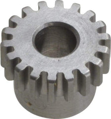 Boston Gear - 24 Pitch, 0.833" Pitch Diam, 18 Tooth Spur Gear - 1/4" Face Width, 5/16" Bore Diam, 0.7" Hub Diam, 14.5° Pressure Angle, Steel - USA Tool & Supply