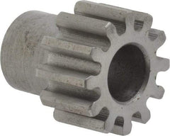 Boston Gear - 20 Pitch, 0.6" Pitch Diam, 12 Tooth Spur Gear - 3/8" Face Width, 5/16" Bore Diam, 0.46" Hub Diam, 14.5° Pressure Angle, Steel - USA Tool & Supply