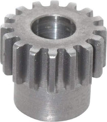 Boston Gear - 20 Pitch, 0.8" Pitch Diam, 16 Tooth Spur Gear - 3/8" Face Width, 3/8" Bore Diam, 0.66" Hub Diam, 14.5° Pressure Angle, Steel - USA Tool & Supply