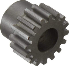 Boston Gear - 16 Pitch, 1" Pitch Diam, 16 Tooth Spur Gear - 1/2" Face Width, 1/2" Bore Diam, 0.81" Hub Diam, 14.5° Pressure Angle, Steel - USA Tool & Supply