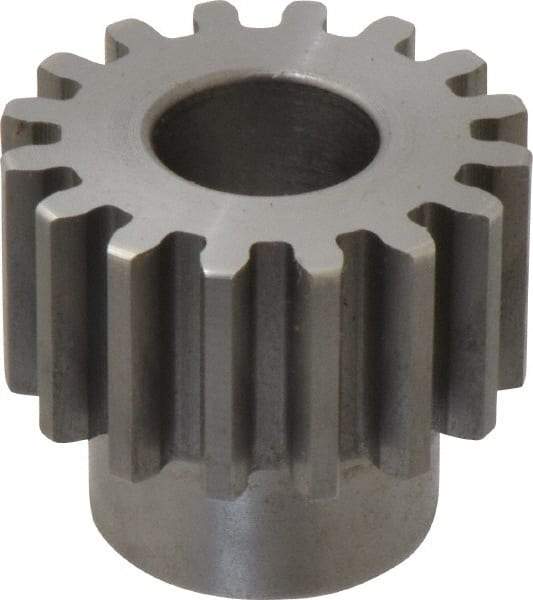 Boston Gear - 12 Pitch, 1.333" Pitch Diam, 16 Tooth Spur Gear - 3/4" Face Width, 5/8" Bore Diam, 0.99" Hub Diam, 14.5° Pressure Angle, Steel - USA Tool & Supply