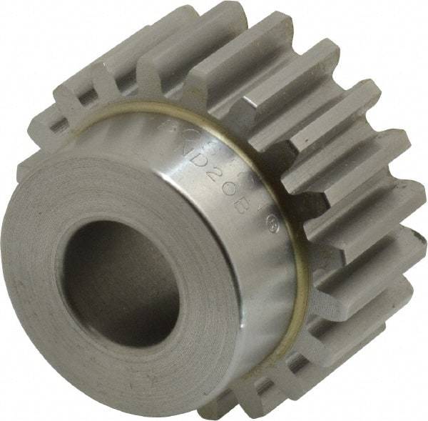 Boston Gear - 12 Pitch, 1.667" Pitch Diam, 20 Tooth Spur Gear - 3/4" Face Width, 5/8" Bore Diam, 1.32" Hub Diam, 14.5° Pressure Angle, Steel - USA Tool & Supply