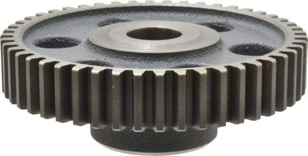 Boston Gear - 12 Pitch, 4" Pitch Diam, 48 Tooth Spur Gear - 3/4" Face Width, 3/4" Bore Diam, 1-3/4" Hub Diam, 14.5° Pressure Angle, Steel - USA Tool & Supply