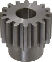 Boston Gear - 8 Pitch, 2" Pitch Diam, 16 Tooth Spur Gear - 1-1/4" Face Width, 7/8" Bore Diam, 1.56" Hub Diam, 14.5° Pressure Angle, Steel - USA Tool & Supply