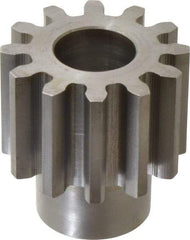 Boston Gear - 6 Pitch, 2" Pitch Diam, 12 Tooth Spur Gear - 1-1/2" Face Width, 1" Bore Diam, 1.46" Hub Diam, 14.5° Pressure Angle, Steel - USA Tool & Supply