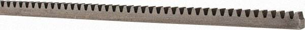 Boston Gear - 1/4" Face Width, 4 Feet Long, 1/4" Thick Steel Gear Rack - 24 Pitch - USA Tool & Supply