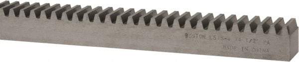 Boston Gear - 3/4" Face Width, 4 Feet Long, 3/4" Thick Steel Gear Rack - 12 Pitch - USA Tool & Supply