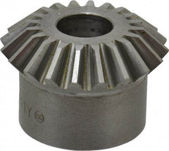 Boston Gear - 16 Pitch, 1-1/4" Pitch Diam, 20 Tooth Miter Gear - 0.28" Face Width, 7/16" Bore Diam, 1" Hub Diam, 20° Pressure Angle, Steel - USA Tool & Supply