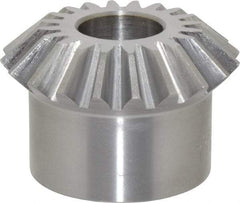 Boston Gear - 10 Pitch, 2" Pitch Diam, 20 Tooth Miter Gear - 0.45" Face Width, 3/4" Bore Diam, 1.62" Hub Diam, 20° Pressure Angle, Steel - USA Tool & Supply