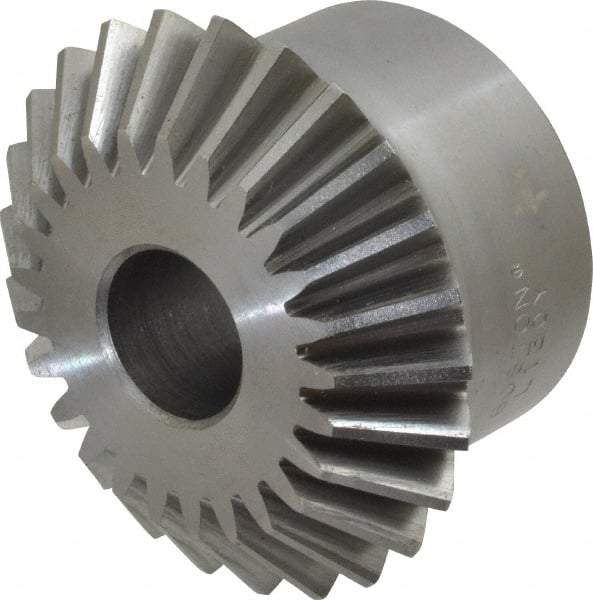 Boston Gear - 10 Pitch, 2-1/2" Pitch Diam, 25 Tooth Miter Gear - 0.56" Face Width, 3/4" Bore Diam, 2" Hub Diam, 20° Pressure Angle, Steel - USA Tool & Supply