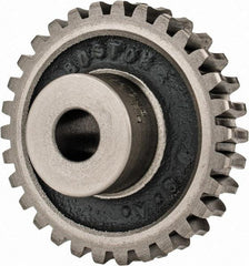 Boston Gear - 12 Pitch, 2-1/2" Pitch Diam, 30 Tooth Worm Gear - 1/2" Bore Diam, 14.5° Pressure Angle, Cast Iron - USA Tool & Supply