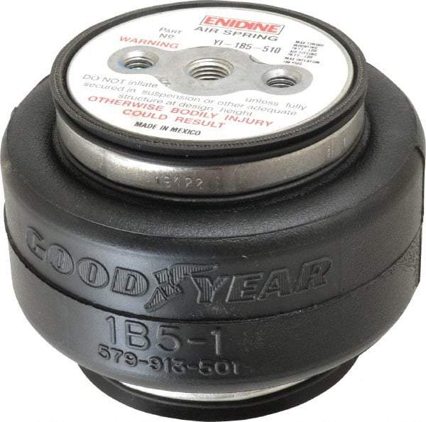 Value Collection - 100 psi Actuation: 530 Lb Ext, 1,620 Lb Compr, 3/8-16 & 3/8-16, 3" Stroke Len, Bellow Single Convolute Air Spring - 4.8" Extended Height, 1.8" Compressed Height, 6" Max OD at 100 psi, 195 to 1,560 Lb Capacity - USA Tool & Supply
