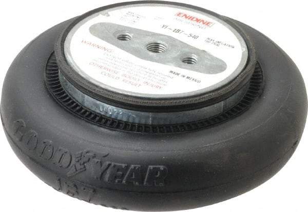 Value Collection - 100 psi Actuation: 445 Lb Ext, 2,635 Lb Compr, 3/8-16 & 3/8-16, 3.8" Stroke Len, Bellow Single Convolute Air Spring - 5.6" Extended Height, 1.8" Compressed Height, 7.7" Max OD at 100 psi, 260 to 2,225 Lb Capacity - USA Tool & Supply