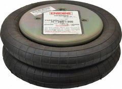Value Collection - 100 psi Actuation: 540 Lb Ext, 5,435 Lb Compr, 3/8-16 & 3/8-16, 8" Stroke Len, Bellow Double Convolute Air Spring - 11-1/2" Extended Height, 3-1/2" Compressed Height, 10.3" Max OD at 100 psi, 250 to 3,615 Lb Capacity - USA Tool & Supply