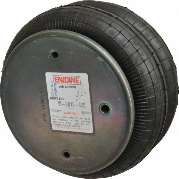 Value Collection - 100 psi Actuation: 2,905 Lb Ext, 9,480 Lb Compr, 3/8-16 & 3/8-16, 7.6" Stroke Len, Bellow Double Convolute Air Spring - 11.1" Extended Height, 3-1/2" Compressed Height, 13" Max OD at 100 psi, 915 to 7,205 Lb Capacity - USA Tool & Supply