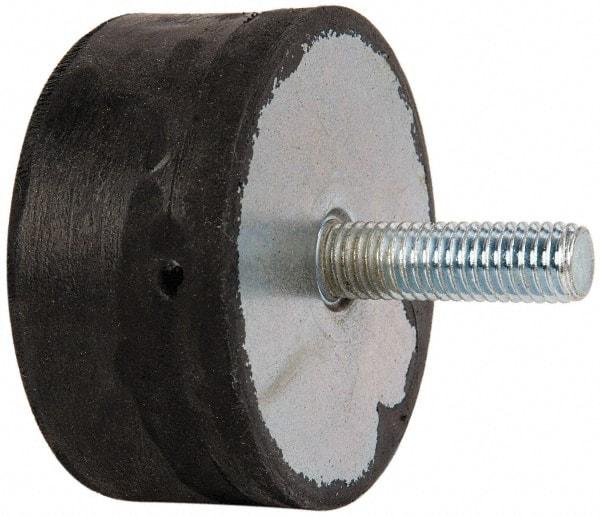 Tech Products - 360 Lb Capacity, 1/2-13 Plate/Stud Vibration Isolator - 3-1/8" Diam, 1-1/2" High - USA Tool & Supply