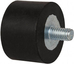 Tech Products - 135 Lb Capacity, 5/16-18 Plate/Stud Vibration Isolator - 1-1/2" Diam, 1" High - USA Tool & Supply