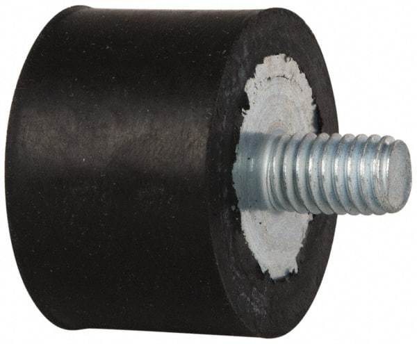 Tech Products - 185 Lb Capacity, 3/8-16 Plate/Stud Vibration Isolator - 1-1/2" Diam, 1" High - USA Tool & Supply