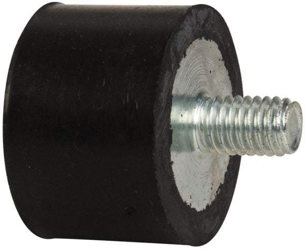 Tech Products - 270 Lb Capacity, 3/8-16 Plate/Stud Vibration Isolator - 1-1/2" Diam, 1" High - USA Tool & Supply