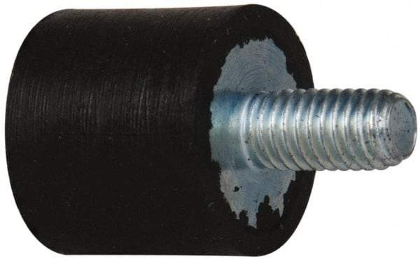 Tech Products - 16 Lb Capacity, 10-32 Plate/Stud Vibration Isolator - 9/16" Diam, 1/2" High - USA Tool & Supply