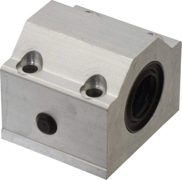 Thomson Industries - 20mm Inside Diam, 4,000 Lbs. Dynamic Capacity, Closed Single Pillow Block Linear Bearing - 50mm Overall Height x 60mm Overall Width, 32mm Btw Mount Hole Centers - USA Tool & Supply