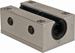 Thomson Industries - 16mm Inside Diam, 4,400 Lbs. Dynamic Capacity, Open Twin Pillow Block Linear Bearing - 35mm Overall Height x 53" Overall Width, 64mm Btw Mount Hole Centers - USA Tool & Supply