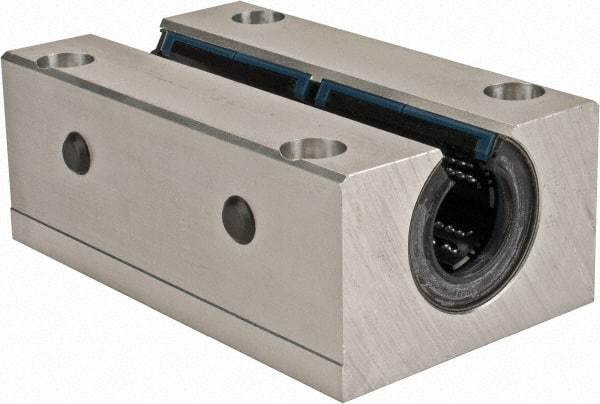 Thomson Industries - 25mm Inside Diam, 13,400 Lbs. Dynamic Capacity, Open Twin Pillow Block Linear Bearing - 51mm Overall Height x 78" Overall Width, 94mm Btw Mount Hole Centers - USA Tool & Supply