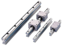 Thomson Industries - 5/8" Shaft Diam, 0.45" Base Width, Steel Shaft, Steel Rail, Round Shaft Assemblies - #5 Bolt, 24" Long - USA Tool & Supply
