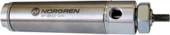 Norgren - 3" Stroke x 1-1/2" Bore Single Acting Air Cylinder - 1/8 Port, 7/16-20 Rod Thread - USA Tool & Supply