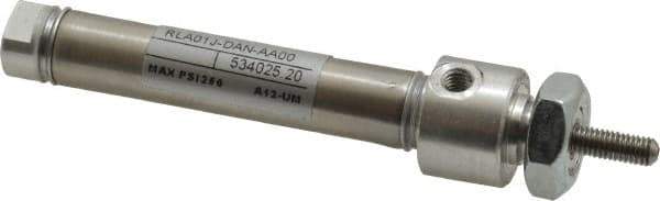 Norgren - 1-1/2" Stroke Double Acting Air Cylinder - 10-32 Port, 10-32 Rod Thread - USA Tool & Supply